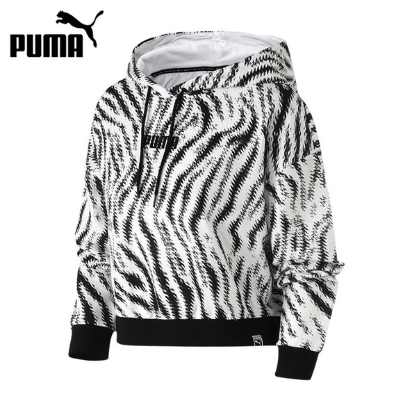 NWOT Puma Women’s Wild Pack Cropped All Over Print Hoodie - Picture 5 of 16